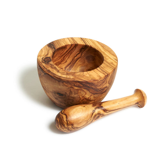 Classic Olive Wood Mortar and Pestle