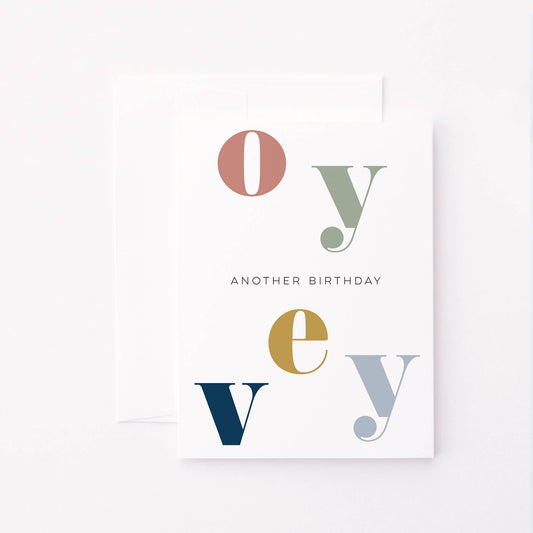 Colorful Oy Vey Birthday Greeting Card