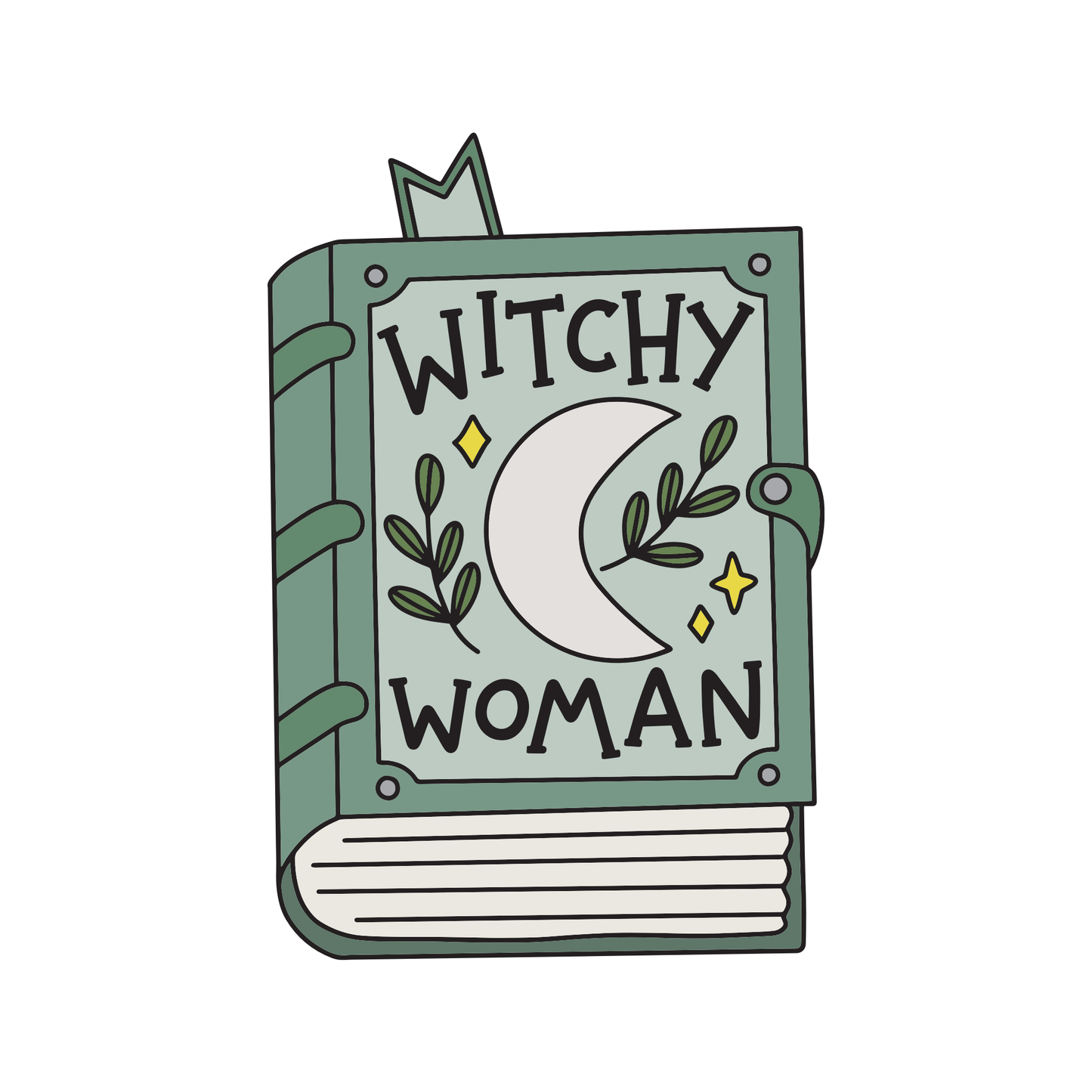 Witchy Woman Book Sticker