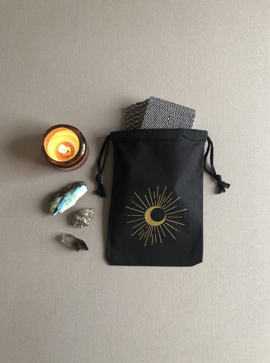 Crescent Moon Drawstring Pouch