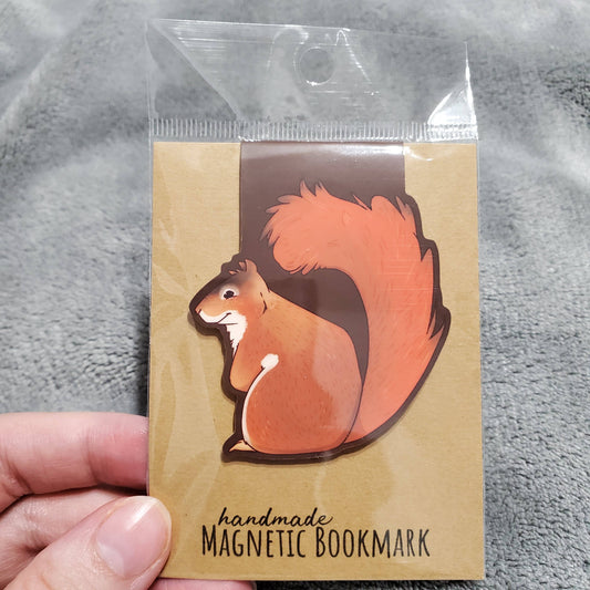 Red Squirrel Magnetic Bookmark