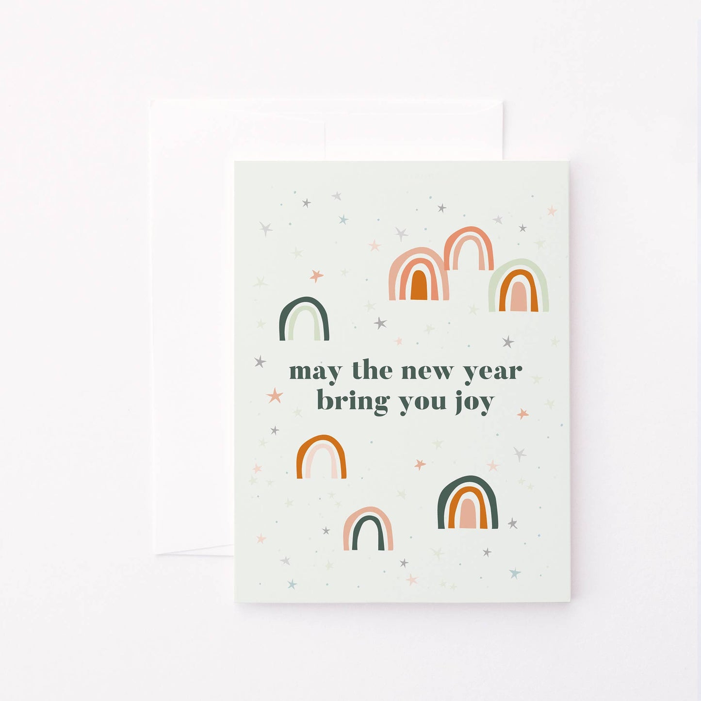 Rainbow New Year Greeting Card