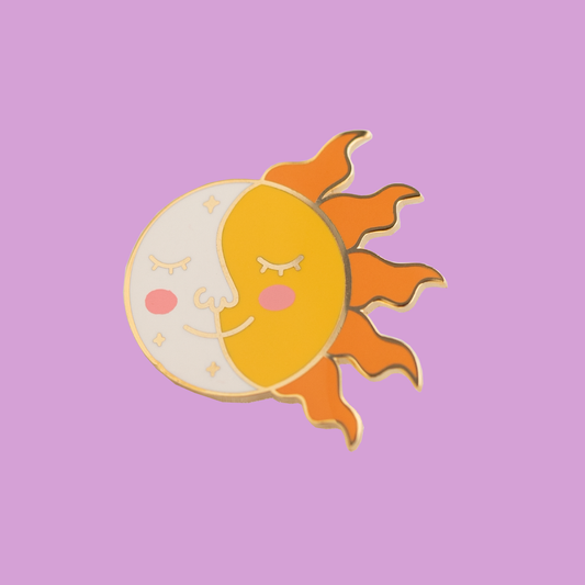 Sun and Moon Enamel Pin