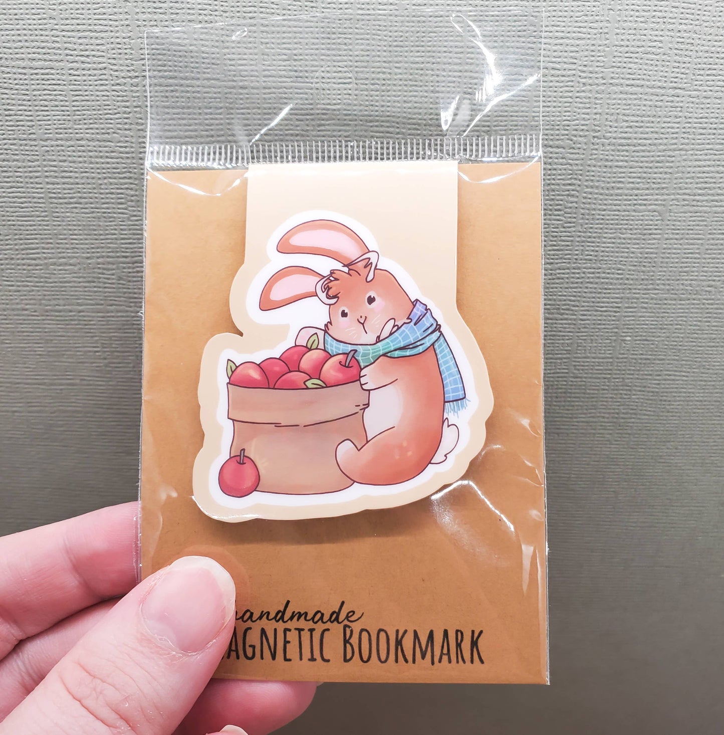 Cute Jackalope With Apples Magnetic Bookmark